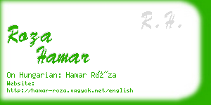 roza hamar business card